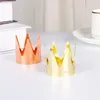 Decorative Plates Crystal Ball Egg Shape Crown Miniature Pography Lensball Base Holder Stone Display Stand