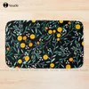 Bath Mats Oranges On Black Mat Poster Bathroom Rugs