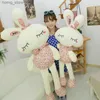 Plush Dolls 1 pc Cute Kawaii Plush Toys Lovely Floral Rabbit Doll Wedding Gift for Sale Plush Toy Kids Doll Baby Birthday gifts for Children Y240415