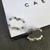 Klassische silberschildete Ohrringe Designer mit schwarzen weißen Diamanten modische trendige Mädchenohrringe hochwertige Schmuckohrringe mit Box Geburtstagsfeier