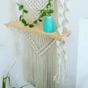 Tapisches Boho Cotton Macrame Wedding Backdrop Wall suspendu Handmade Retro Retro Tricoting Tapestry Art Home Decor One Piece