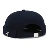 Berets Vintage Dome Hut Herren Feste Farben Samt Mützen für Männer Docker Sailor Crimping Randless Schädel Caps Casual Hip Hop Cap