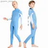 Одноказки 2/3 мм для девочек, занимающихся серфингом, неопреные гидрокостюмы для мальчиков, подводной костюм, детские тепловые купальники Фридайвинг Детские Костюмы Y240412Y240417XO3B