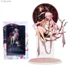 Action Toy Figures 19cm Game Anime Mmihoyo Figur Yae Sakura Pink and White Sexy Cheongsam sittande modellleksaker PVC presentdockan samling Ornament Y240415