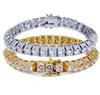 Bracelet de chaîne de tennis en or 18 carats en or et or blanc