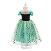 Anna Dresses Children Dress Dress Girl Costume Costume Kids Clothes Summer Birthday Birthday Abete Party Discorse 240412