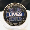 Blue Lives Matter Commémorative Coin Craft Metal Coins