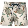 Herr shorts sköldpadda 3D -tryck strandbyxor leder vägen. Modetrend avancerade tyger är bekväma och mjuka