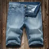 Summer Shorts Jeans Men Denim Pants Stretch Dark Blue Fashion Design Mens Jeans Slim Straight Male Short Jeans Hombre 240415