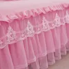 1 pièce en dentelle Jupe 2 chemises de lit de lit de lit de literie Princesse Litterpreads Feille pour le couvercle de lit pour fille Kingqueen Taille 240415