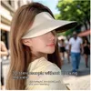 Wide Brim Hats Easy To Carry Foldable Sunscreen Hat Female Summer Anti-ultraviolet Outdoor Outing Hollow Cap Sunshade Fashion Sun