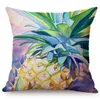 Cuscino tropicale ananas acquerello decorazione domestica divano di divano frutti di dipinto ad olio arte in cotone in lino cojines cojines