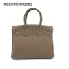 Designer Bag Genuine Leather 7A Handswen Genuine Cow Leather Handbag Togo leather Etoupe Used GHWhigh quality qq 19N66PZW