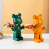 Decorative Figurines Nordic Love Violent Bear Storage Tray Resin Accessories Home Coffee Table Sculpture Decoration El Club Furnishing