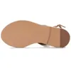 Mångsidig stil escarpin utomhus korsband lyxiga chaussure sommar sandaler kvinnor platt sandaler flip flops strandsko utomhus slingback