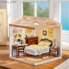 Puzzles 3D RoboTime rolife 3d puzzle Super Store Sweet Dream Bedroom Plastique Diy Minature House Kit Plastique Doll House Building Set Toy Y240415