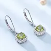 Dangle Ohrringe Umcho 925 Sterling Silber für Frauen Natural Peridot Langes Markenmarke Fine Schmuck Engagement Geschenk