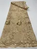 Afrikanska paljetter Velvet Lace Fabric Nigerian French Mesh Net Lace Tyger för att sy högkvalitativ bröllopsfestklänning RC129 240407