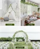 Fiori decorativi griglietta per griglie da 6 piedi ghirlanda di seta bianca artificiale per arco di nozze decorazioni per la casa