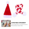 Pillow 20pcs Knitted Christmas Hat Scarf Decoration Lovely Knit Xmas Party Ornament Craft For Dolls