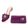 Slippels Zomer Fashion Women's Sweet Flower Crystal Party Schoentas Set Italiaans designer merkschoenen bruiloft