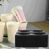 Ta ut containrar Milk Tea Cup Holder Outdoor Stand Drycktillbehör Kaffebärare Tray Takeout Drink Packing Bekväma brickor