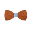 Bow Ties Handmade Cork Wooden For Men Wedding Party Unique Accessories Neckwear Solid Color Whole Butterfly