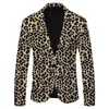 HOO Mens Polka Dot Print Leisure Suit Jacket