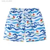 Shorts 2-8 Years Children Beach Shorts Cartoon Print 2023 Boys Swimsuit Board Shorts Boys Bathing Suit Swimwear Summer Swimming Trunks T240415