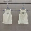 Dames singlet tanktops strass letter gebreide tanks mouwloze luxe designer singlets singlets vest shirt 32a6