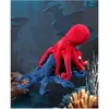Pelugo a polpo blu rosso ripieno calda a caldo venduto grande gigante da 45 cm 85 cm da 120 cm giocattolo cuscino morbido bambola per animali da mare morbido