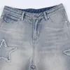 Jeans féminins pantalon décontracté pour femme lavée haute taille polyvalente pantalon de mode étoile de mode étoile de pantalon long pantalon