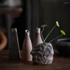 Vazen Japanse ruw aardewerk bloem pot handgemaakte vaas retro keramische theetafel hydrocultuur kunst en ambachten sieraden mini smallvase