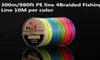 300m980ft PE Ligne 4 BRAIDED FISHIDE 10M PER COLORS MULTICOLORED 10100 LB TEST POUR LES PERFORMANCES DE HIGRADE SALAT