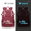 Backpack Re: Życie w innym świecie od zerowego druku REM RAM COS KOBIETY PINK BAGPACK Canvas School Torby