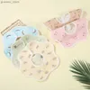 Bibs Burp -Tücher 2pcs Baumwolle Baby Lätzchen niedliche Druck Speichel Handtuch Wolken Form Form Snap Knopf Säugling Fütterung Sabber Latz für Jungen Mädchen Rülpstofftücher Y240415Y240417pr13