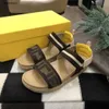 Nieuwe baby sandalen brief afdrukken Kinderschoenen Kosten Prijs Maat 26-35 inclusief doos veelkleurige strepen Girls Boys Slippers 24APRIL