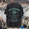 Oversized T -stukken T -shirts Mens Shirt Letters Gedrukt US -maat Vintage T -shirts Hip Hop Real Pics 24SS F137