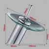 Badrumsvaskar kranar vattenfall bassäng toque mixer torneira kran kran krom polerad glas kant med vatteninloppsrör