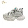 Scarpe da fitness ry-relaa woman sneakers alla moda bianco estate spicchi in pelle genuina per le donne di lusso