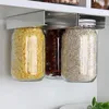 Hooks Mason Jar Rack Stall Metall Storage Organizer Raumsparende kreative |2pcs Küchenzubehör einzigartiger Halter