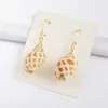 Dangle Earrings 5/10 Pairs Natural Conch Shell Gold Plated Sea Snail Drop Boho Beach Jewelry Gift