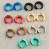 Stud Earrings 14Pcs Women Men Small Round Hoop Huggie Sleeper Hippy Jewelry