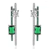 Dangle Earrings Wong Rain 925 Sterling Silver Emerald High Carbon Diamond Gemstone Drop Gifts Fine Jewelry For Women Wholesale