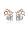 Stud Cute Little Mouse Women Earring Korean Fashion Hight Quality Animal Zircon Stone Young Girl Ear Jewelry Gift Accessory7544569