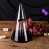 Crystal Wine Decanter Handmade Red Brandy Champagne Lunets Pyramid Pyramid Poud Puche Aerator For Family Bar 240415