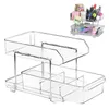Storage Bags Under Sink For Bathroom Pull Out Organizer Shelf With Drawers 2 Tiers Clear Slide Cabinet & Countertop Pantry