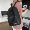 Backpack 2024 Japonês Transparente Adolescente Meninas Escola Mulheres Clear Mulheres Nylon PVC Trendência Sólida Trend Backpacks pretos