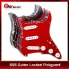 Kable Multi -Color Pickguard Electric Guitar Pickguard i White SSS załadowany wstępnie złoże