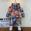 Kledingsets Babymeisjes Kinderjas Set Luxe designer Coats Hoodie Winterkleding Kinderkleding voor jongens T240415